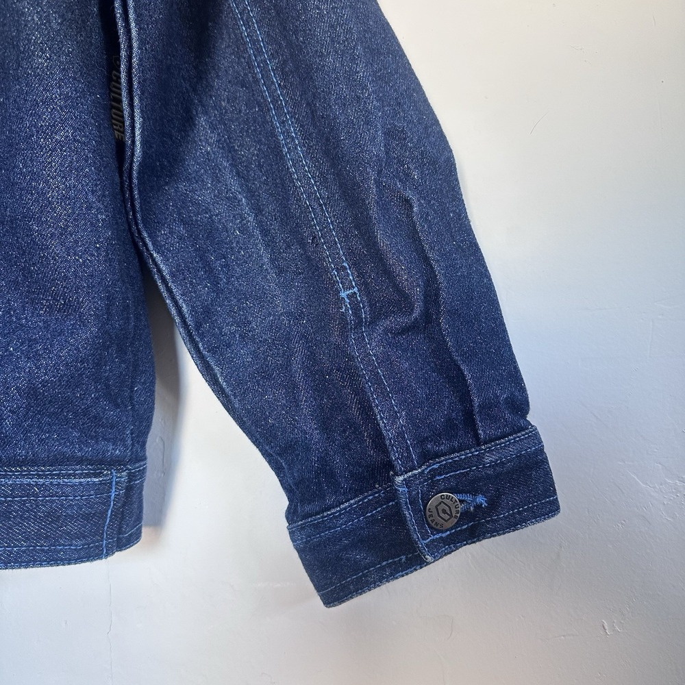 Vintage Y2K 'Culture Jeans' Mens Denim Jacket Hip-Hop Street Wear Work Wear Lg - Picture 11 of 13